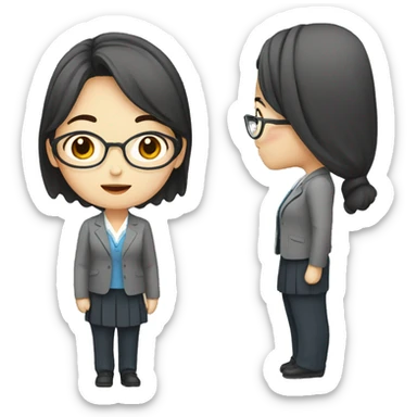 young korean woman teacher  sticker