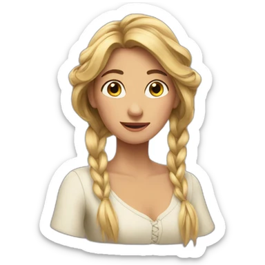 women tangled sticker