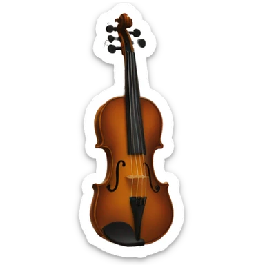 violin, sheet music sticker