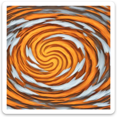 Hurricane with orange aggressive look sticker