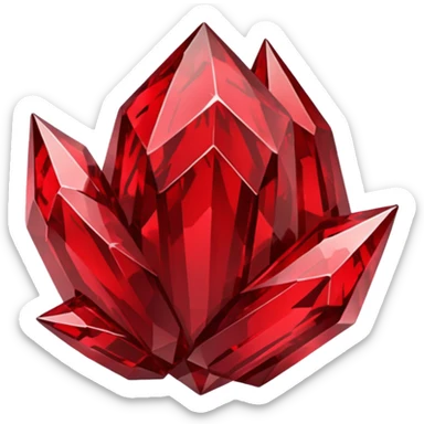 raw red crystal sticker