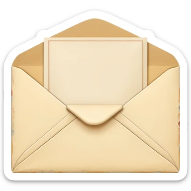 Cream-colored Letter Envelope  sticker