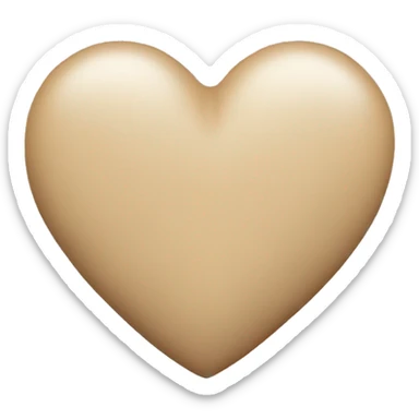 beige heart sticker