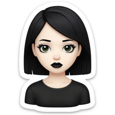 an emo emoji rolling its eyes sticker