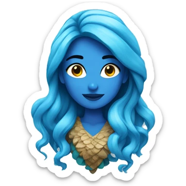 Sereia azul sticker