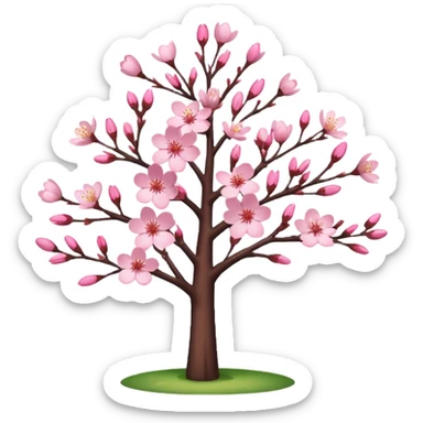 pink cherry blossom tree sticker