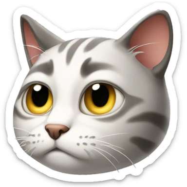 Dissatisfied cat sticker