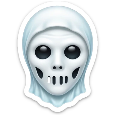 glitter white ghostface killer  sticker