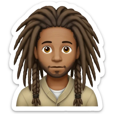 Nonchalant dread head sticker