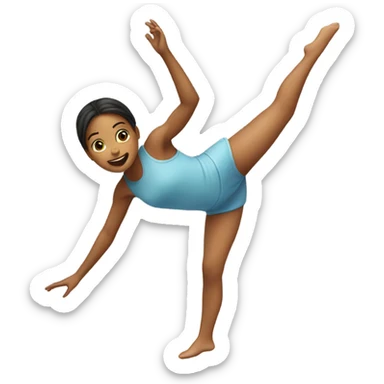 Girl doing flip  sticker