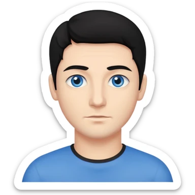 Georgian men with blue eyes and black hair with 20 kids  sticker