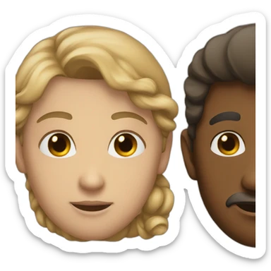 Two people talking face to face sticker