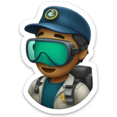 Marine biologist at work sticker