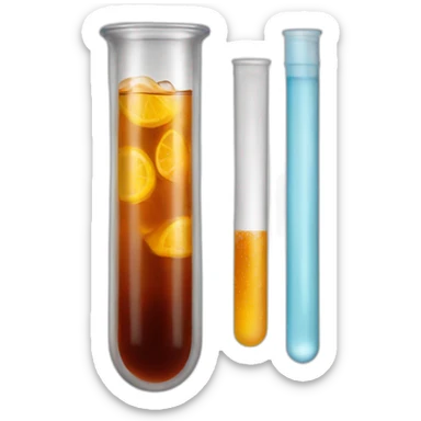 Ice tea test tube sticker