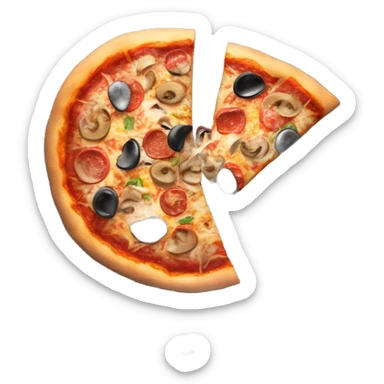 Pizza on a silver platter sticker