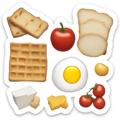 tray with food sticker