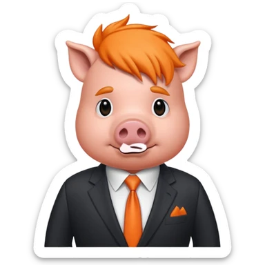 Trump pig sticker