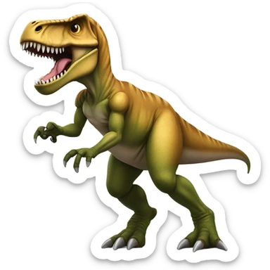 T-Rex with a football helmet and arm extensions sticker