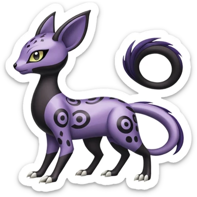 Meloetta-Liepard-Nargacuga-Noibat-Pokémon-Fakémon-fusion-hybrid-creature sticker
