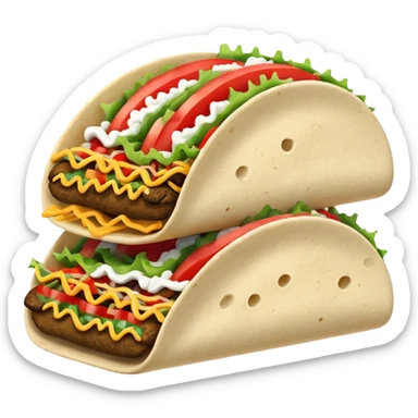 Emoji tacos bleu blanc rouge blue white red tacos emoji sticker