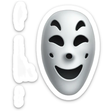 Ghost mask sticker