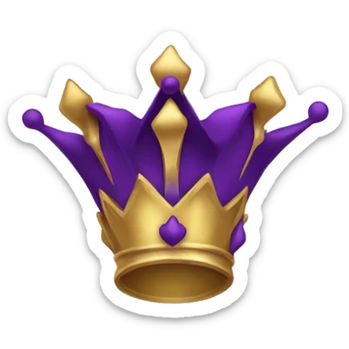 Purple And Gold Jester Crown sticker
