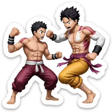 Katakuri vs luffy fight sticker