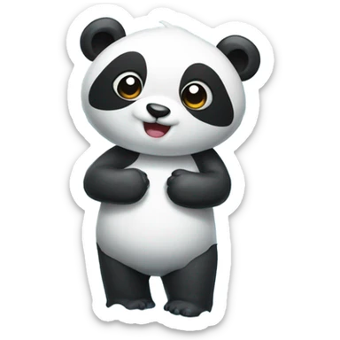 Panda showers  sticker