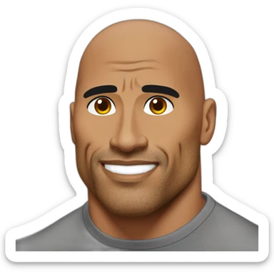 The rock Dwayne Johnson eyebrow raise sticker