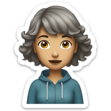 une fille qui frappe un mec sticker