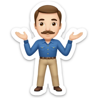 Man shaking ass with a hitler-like appearance  sticker