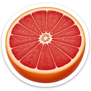 Grapefruit with fingers inside sticker