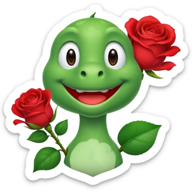 yoshi rose qui et sur mario sticker