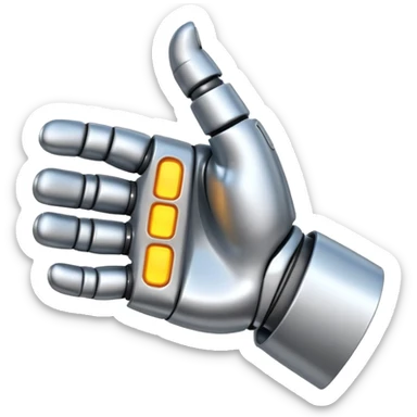 robot hand thumb up sticker