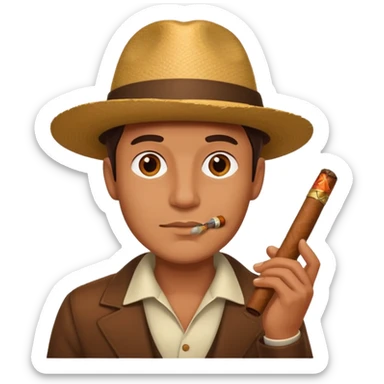 mafia boss cigar sticker