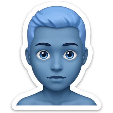 He was blue in color sticker