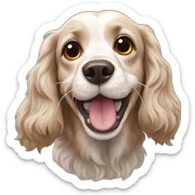 Spaniel sacando lengua sticker