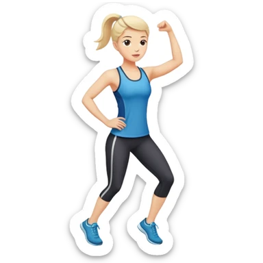 athletic woman exercising standing sticker