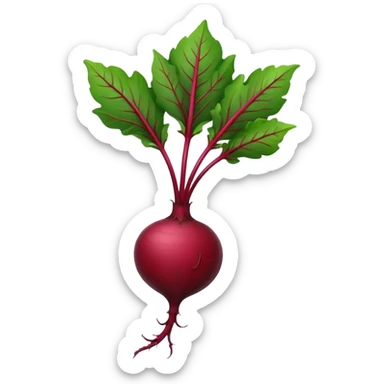 single beet with an extra long green stem sticker