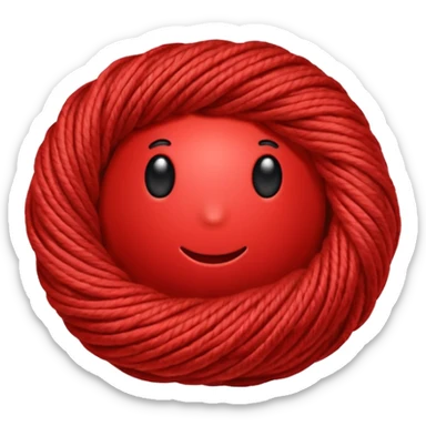 red ball of yarn sticker