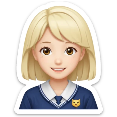 Anime girl named lili chan  with Seifuku sticker