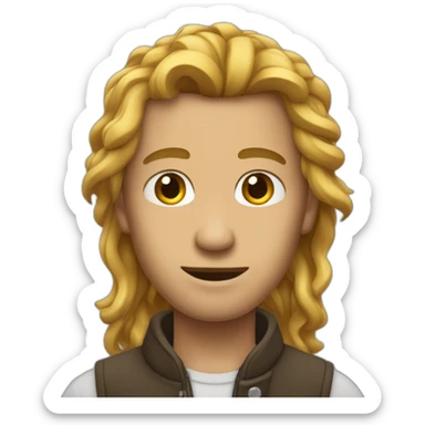 Homme metisse cheveux longs sticker