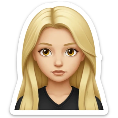 Beautiful blonde Long Hair Gangsta girl sticker