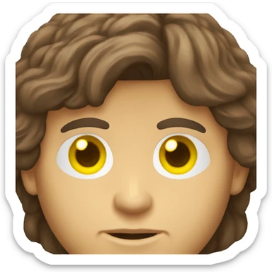 evil anakin skywalker with yellow eyes sticker