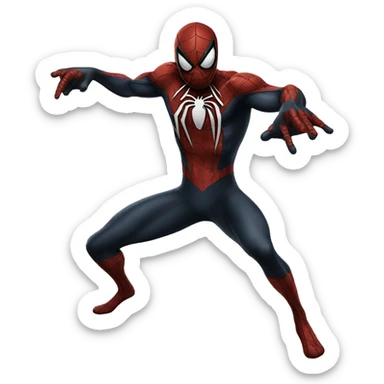 Black spiderman sticker