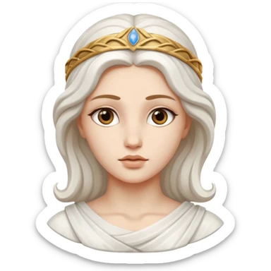 greek goddess sculpture face sticker