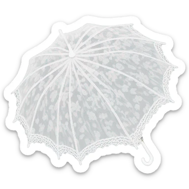White lace umbrella  sticker