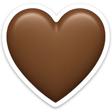 Brown heart sticker