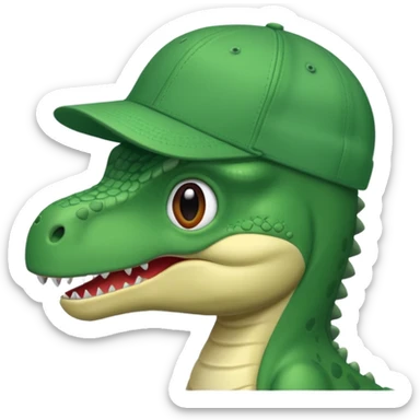 Dinosaure avec une casquette  sticker