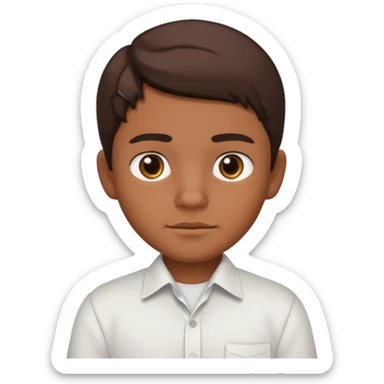 Mexican boy with middle part sticker